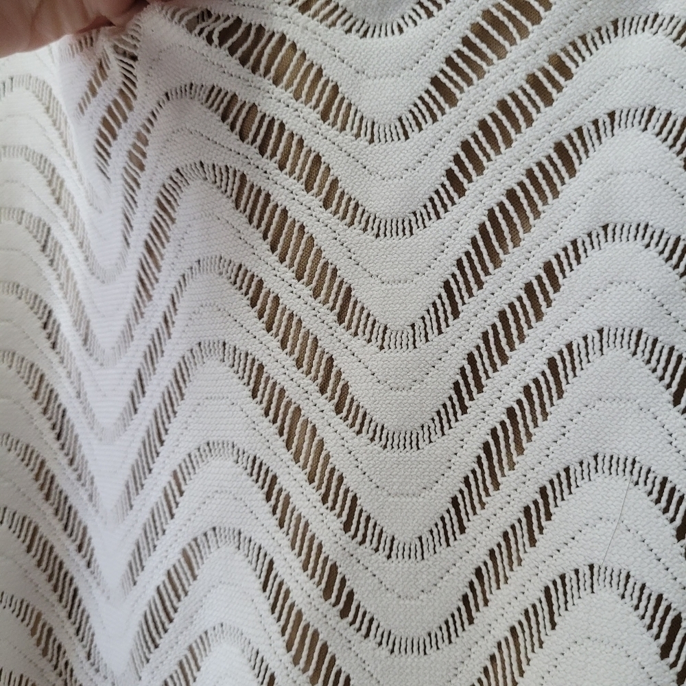 Emma & Michele Crochet Jumpsuit Romper White Wide Leg Small - Picture 9 of 16